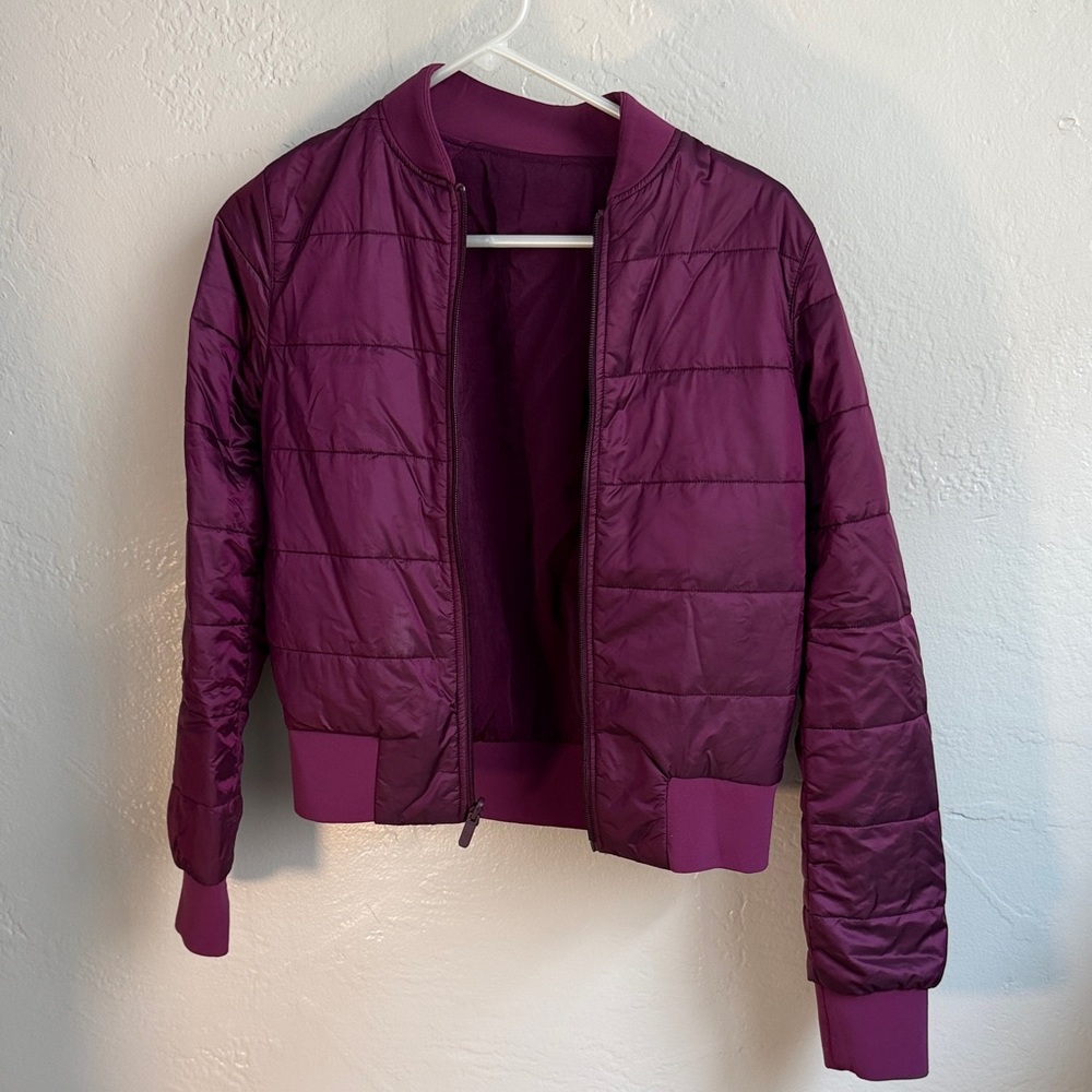 lululemon Women's Reversible Magenta/Fuchsia Bomber Jacket